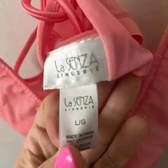 Y2K La Senza Pink Mesh Halter Top L - Picture 5 of 8